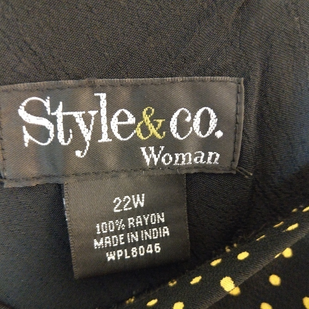 Style & Co black & yellow polka dot skirt - Picture 5 of 8